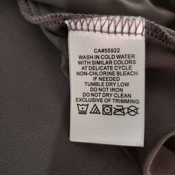 🦋3/$25 Liz Claiborne Small Gray Ruched 3/4 Sleeve Tunic Top With Sequence - Picture 8 of 8